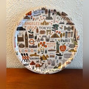 Rifle Paper Co Bon Voyage Round Tray - Serving Tray Hospitality - NWT!!!